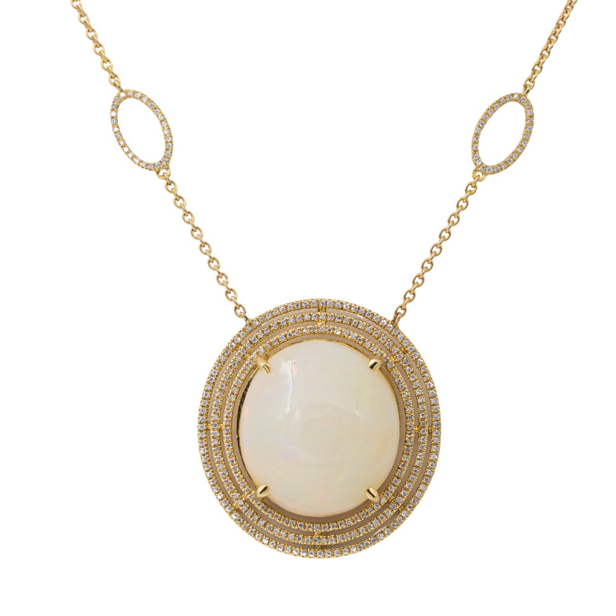 Collier Pendentif en or jaune et opale - Castafiore