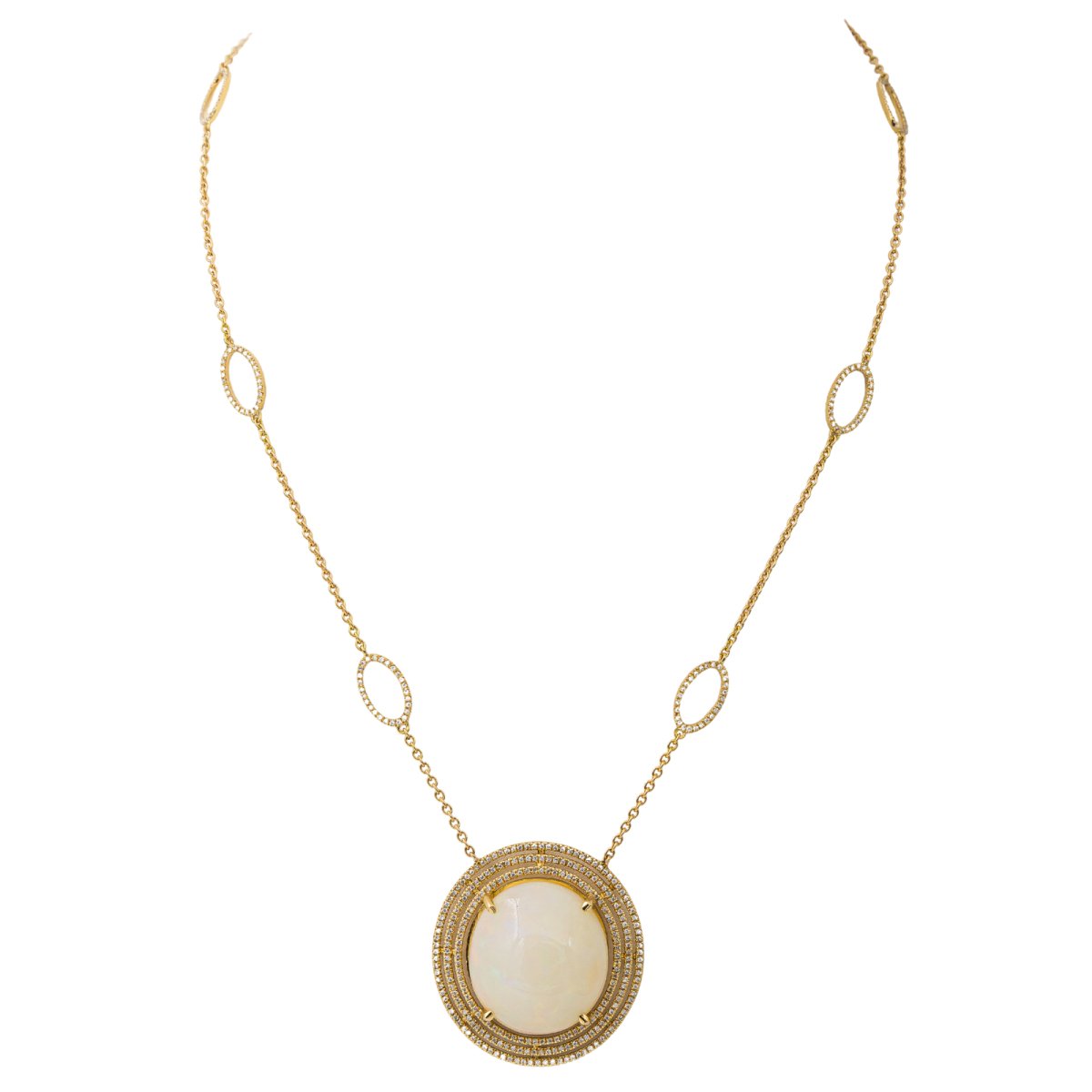 Collier Pendentif en or jaune et opale - Castafiore