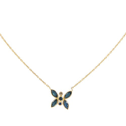 Collier Pendentif en or jaune, saphirs et diamant - Castafiore