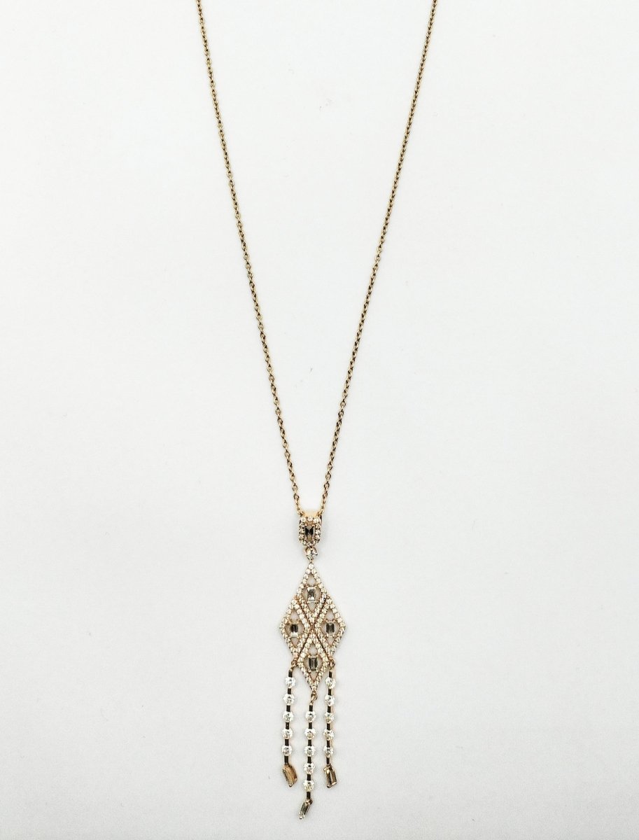 Collier Pendentif en or rose et diamants - Castafiore