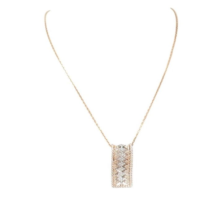 Collier pendentif en or rose et diamants - Castafiore