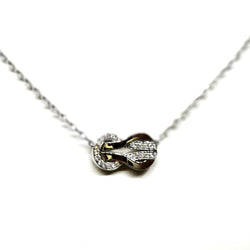 Collier Pendentif FRED Chance infinie, en or blanc et diamants - Castafiore