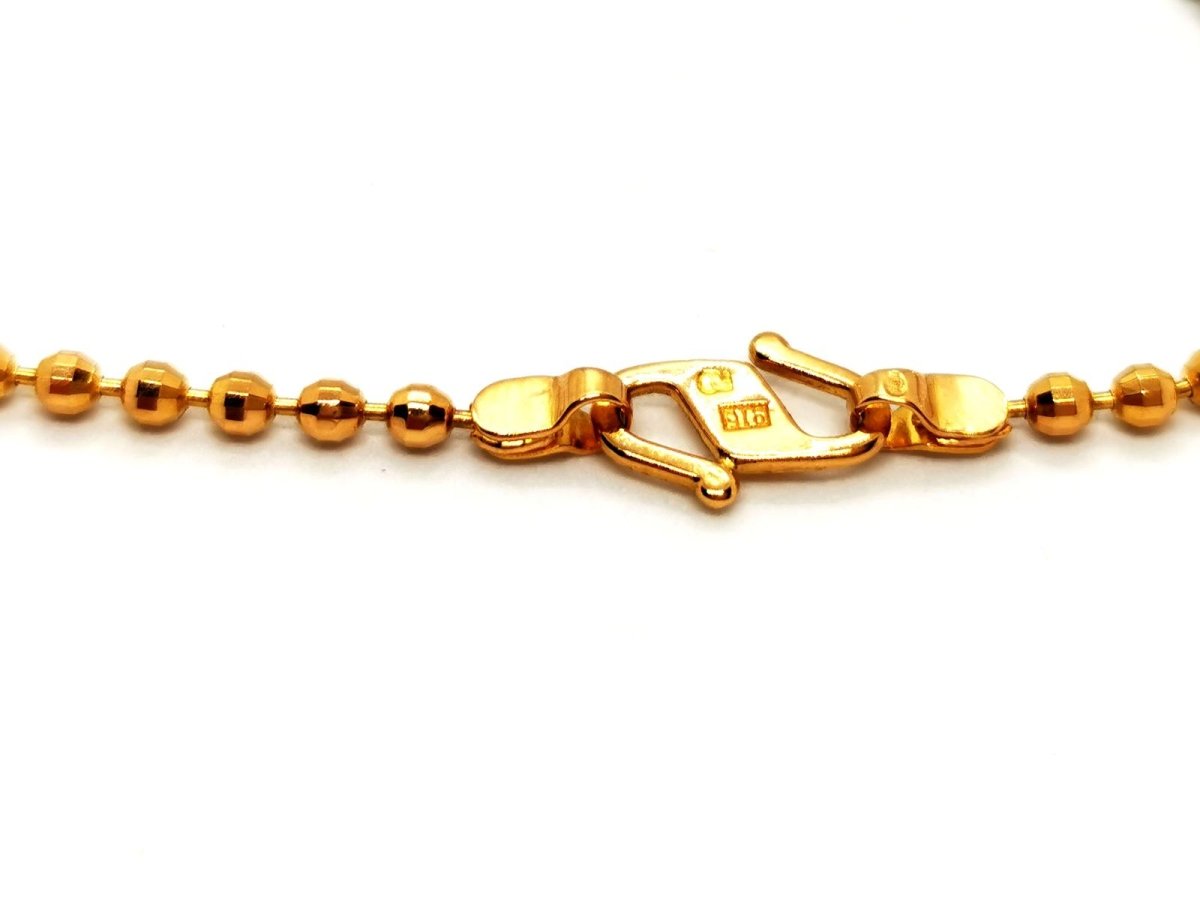 Collier Pendentif maille boule en 3 ors - Castafiore