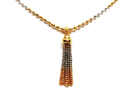 Collier Pendentif maille boule en 3 ors - Castafiore