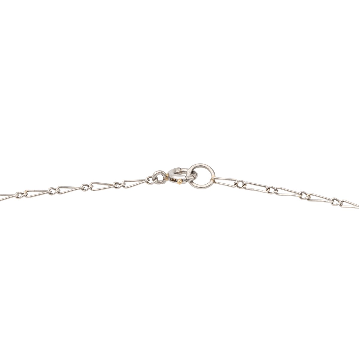 Collier Pendentif Maille cheval en platine, perles et diamants - Castafiore