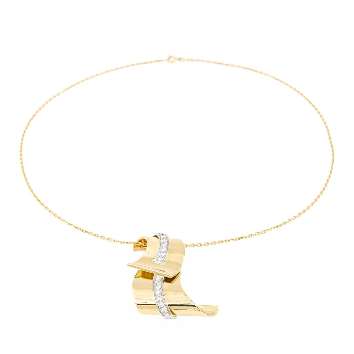 Collier Pendentif Or jaune Diamant - Castafiore