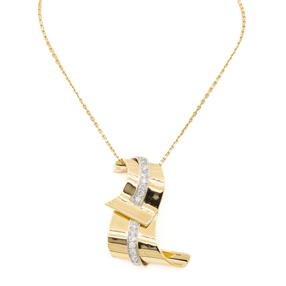 Collier Pendentif Or jaune Diamant - Castafiore