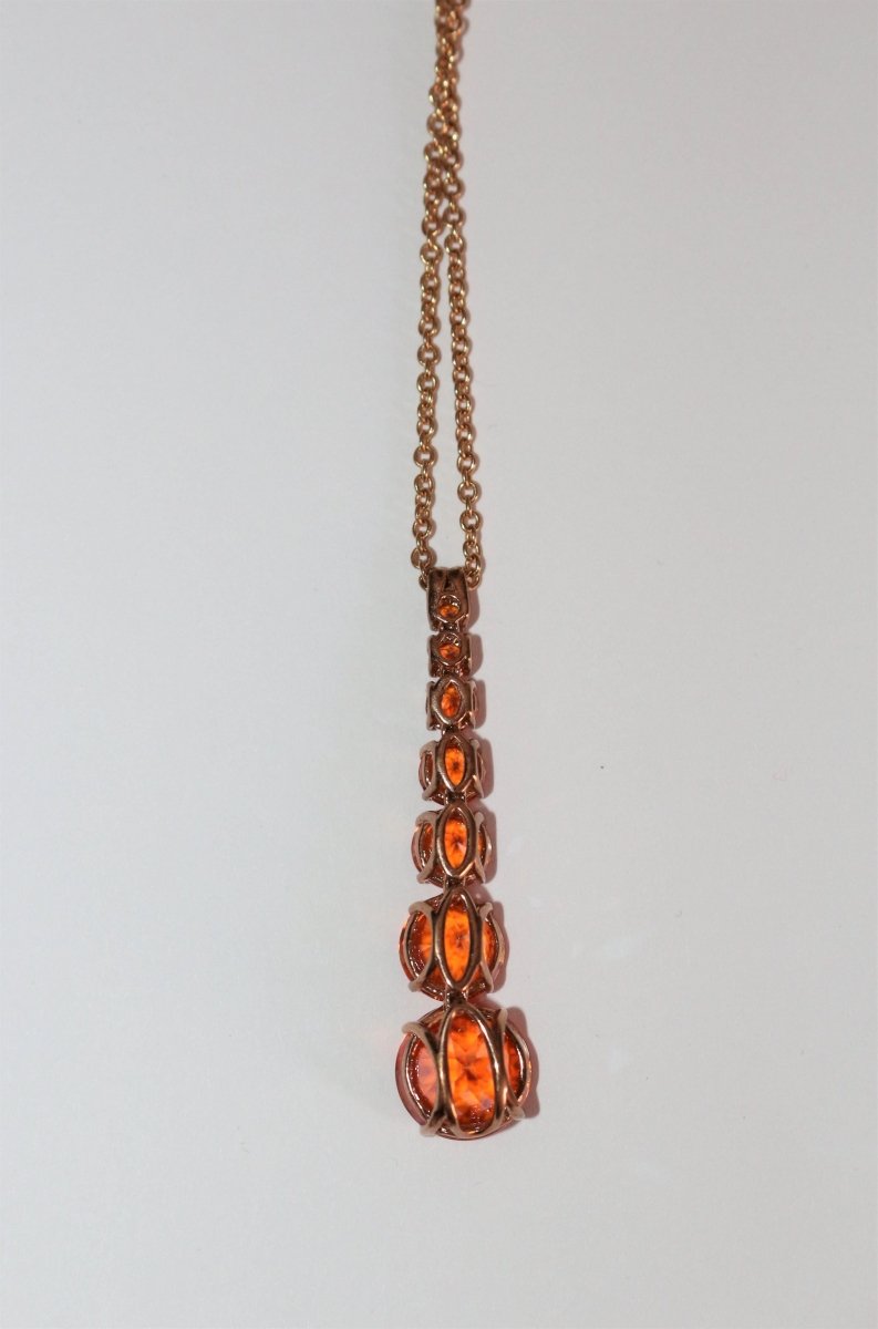 Collier Pendentif ROBERTO DEMEGLIO en or jaune et topazes - Castafiore