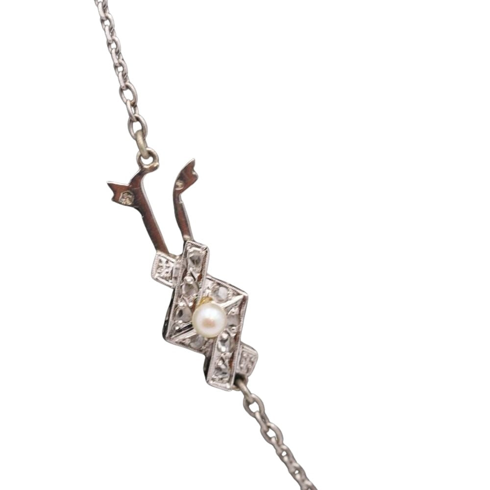 Collier pièce en or avec diamants et perles - Castafiore