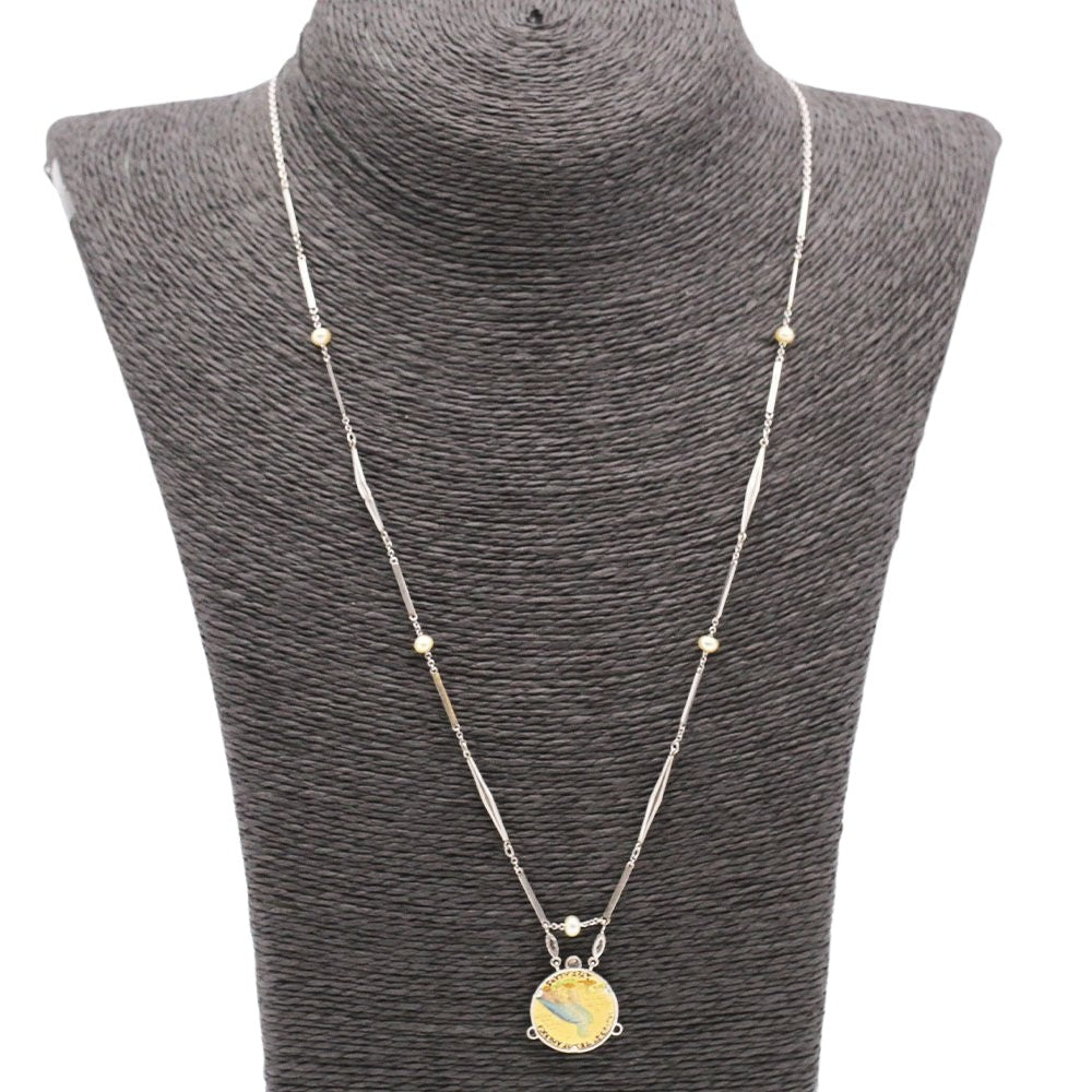 Collier pièce en or avec diamants et perles - Castafiore