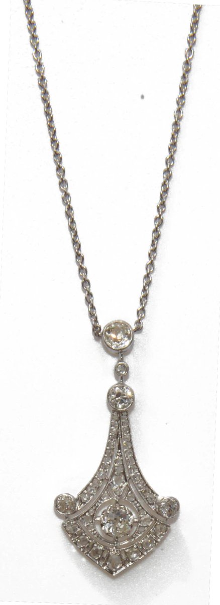 Collier platine et diamant - Castafiore