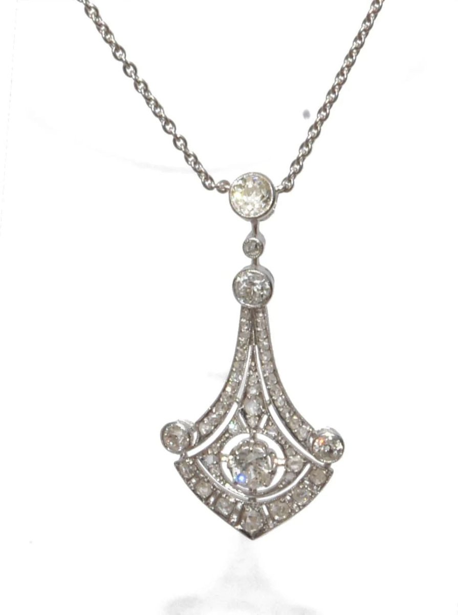 Collier platine et diamant - Castafiore
