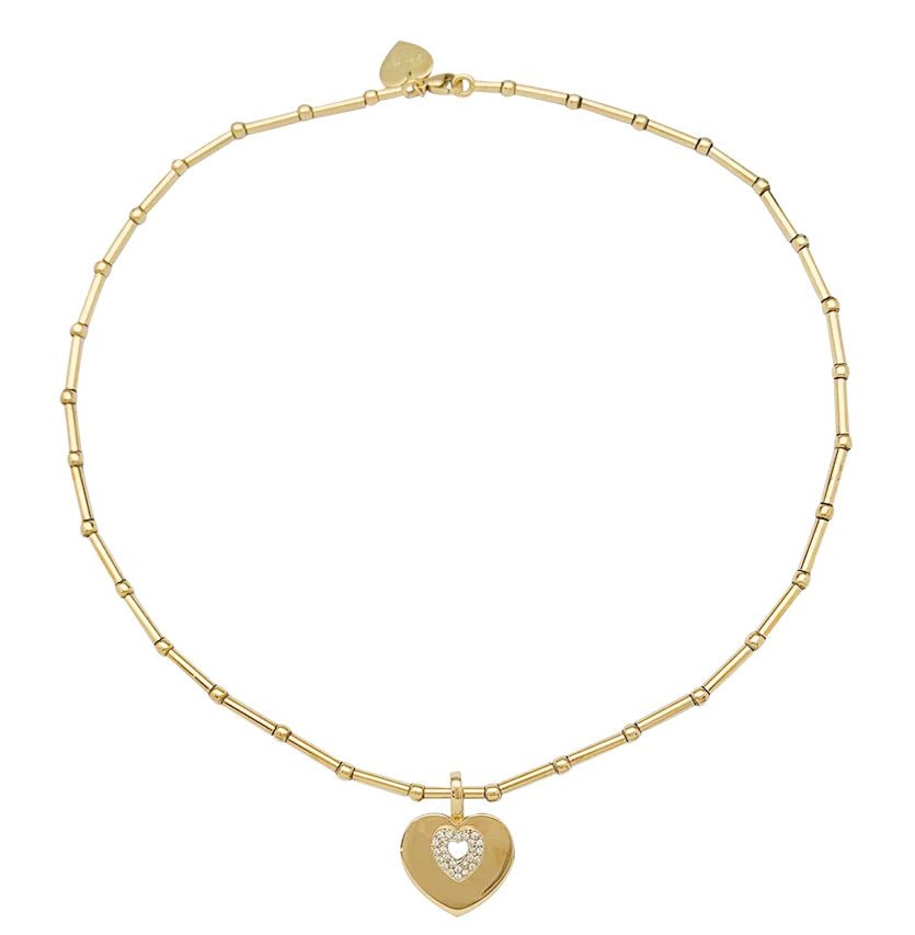 Collier Poiray "Coeur Secret" en or jaune, diamants - Castafiore