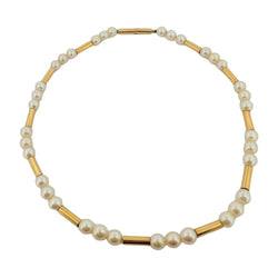 Collier POIRAY ''Roseau" en or jaune et perles - Castafiore