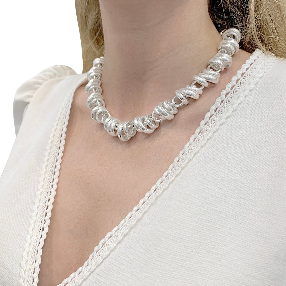 Collier Pomellato 67, "Rondelles", en argent. - Castafiore