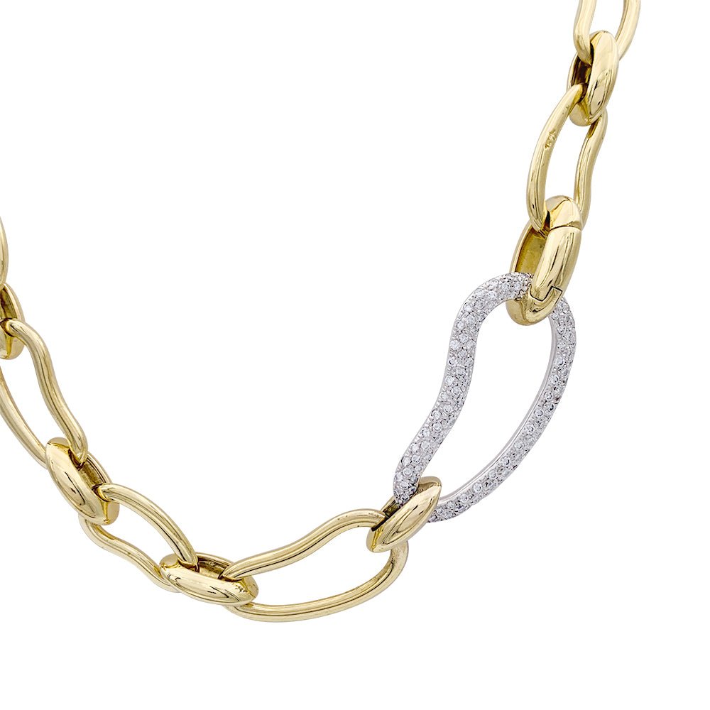Collier Pomellato, "Paisley", or jaune, diamants. - Castafiore