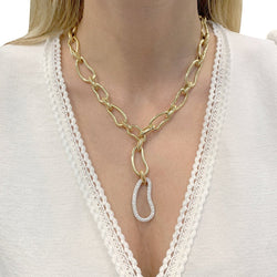 Collier Pomellato, "Paisley", or jaune, diamants. - Castafiore