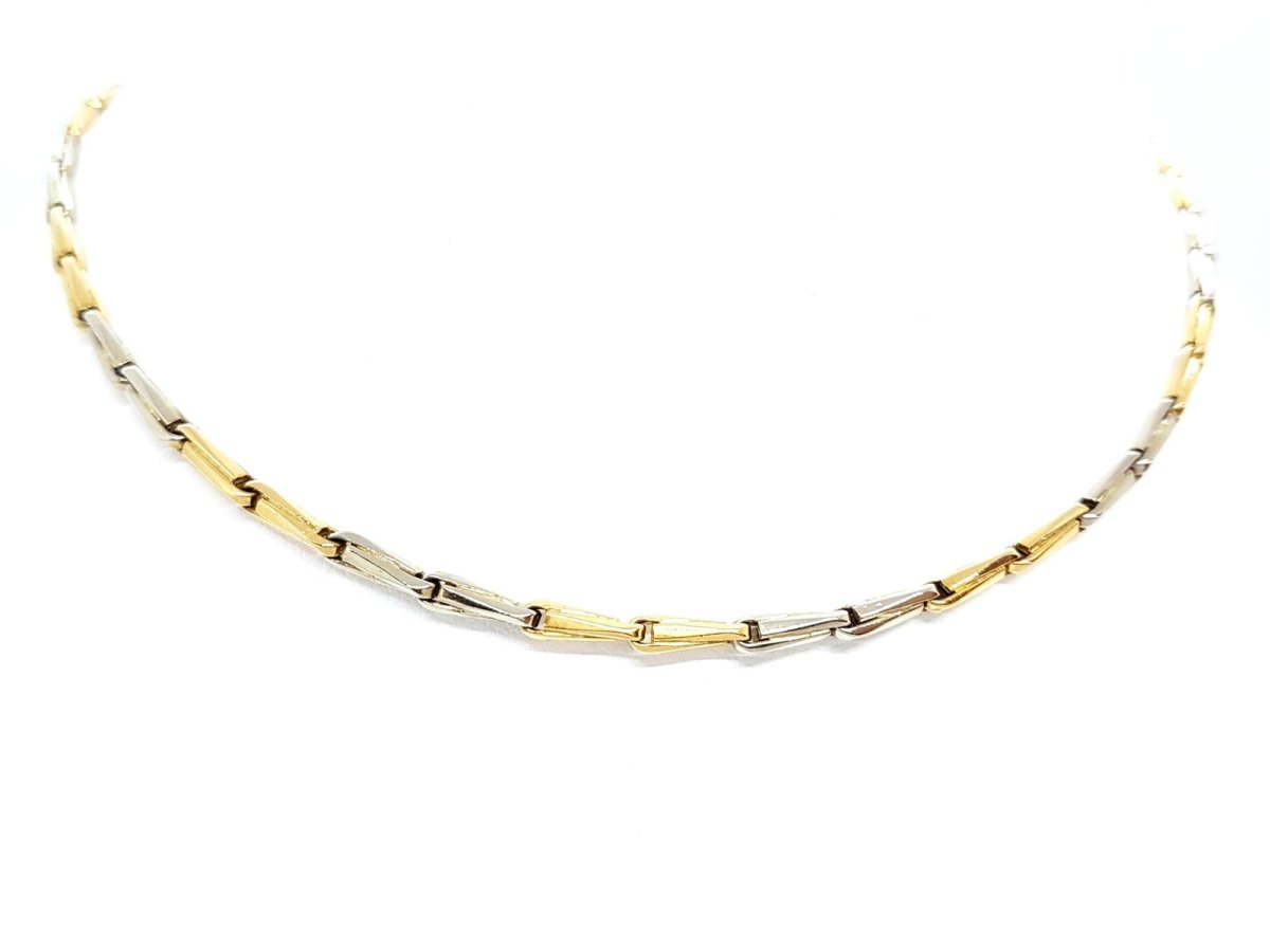 Collier Ras de cou bicolore en 2 ors - Castafiore