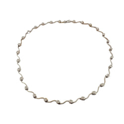 Collier ras de cou en or blanc et diamants - Castafiore