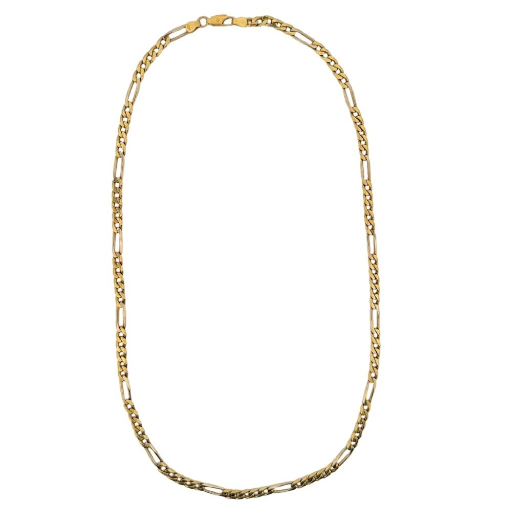 Collier ras de cou en or jaune maille figaro - Castafiore