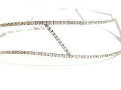 Collier Ras de cou graphique en or blanc et diamants - Castafiore