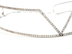 Collier Ras de cou graphique en or blanc et diamants - Castafiore