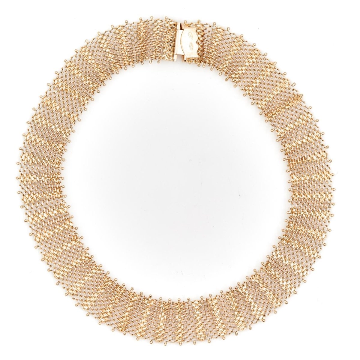 Collier Ras de cou imposant en or jaune - Castafiore