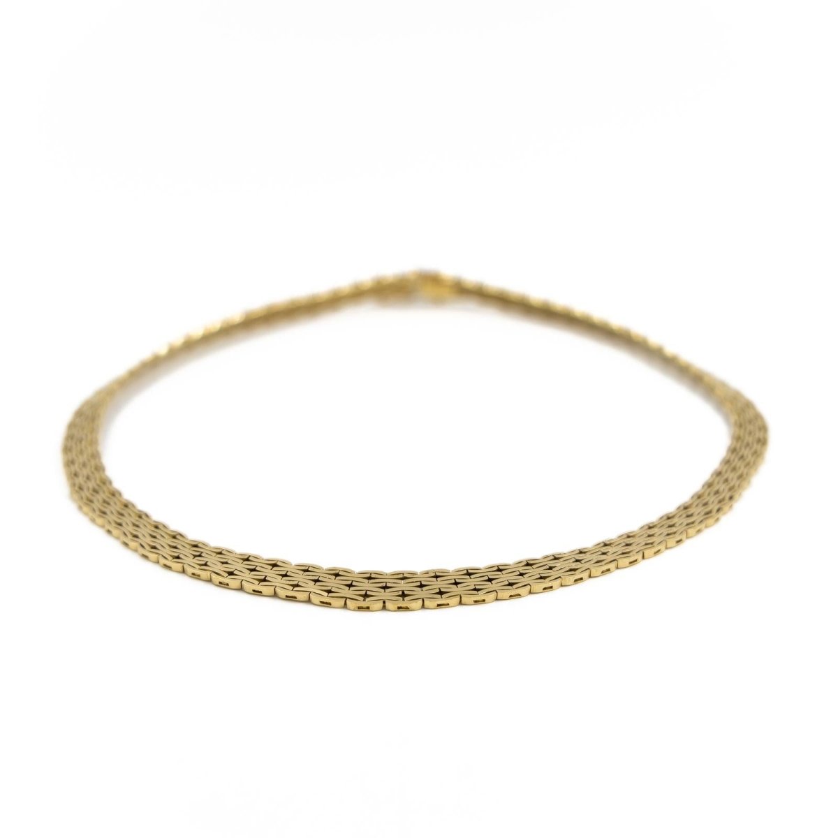 Collier Ras de cou maille en or jaune - Castafiore