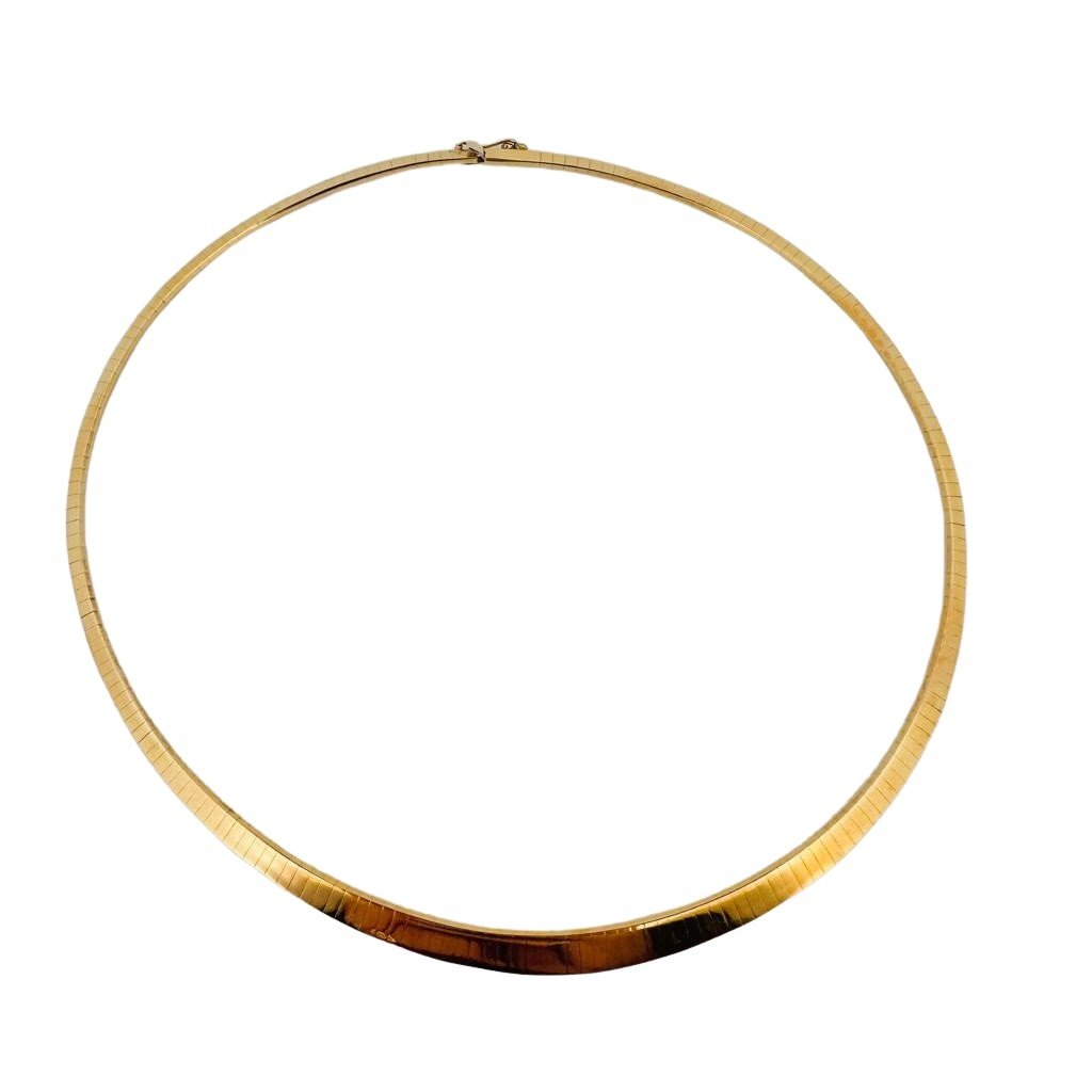Collier Ras de cou maille oméga en or jaune - Castafiore