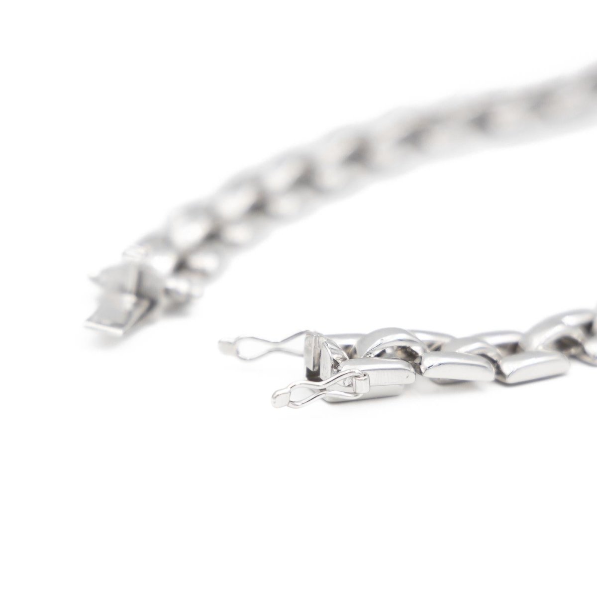 Collier Ras de cou maille or blanc et diamants - Castafiore