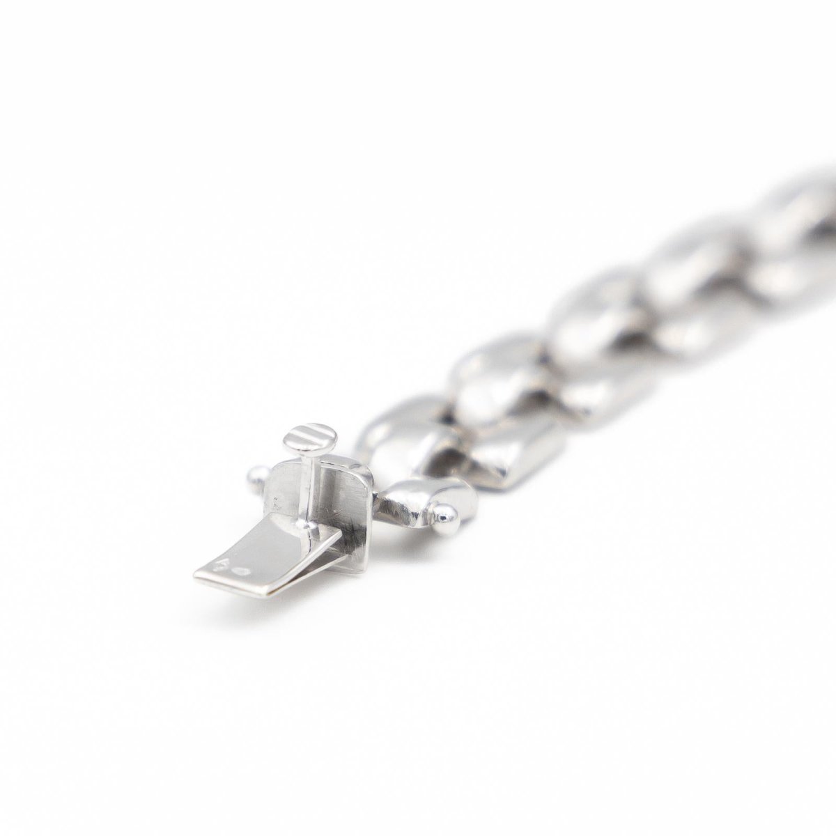 Collier Ras de cou maille or blanc et diamants - Castafiore