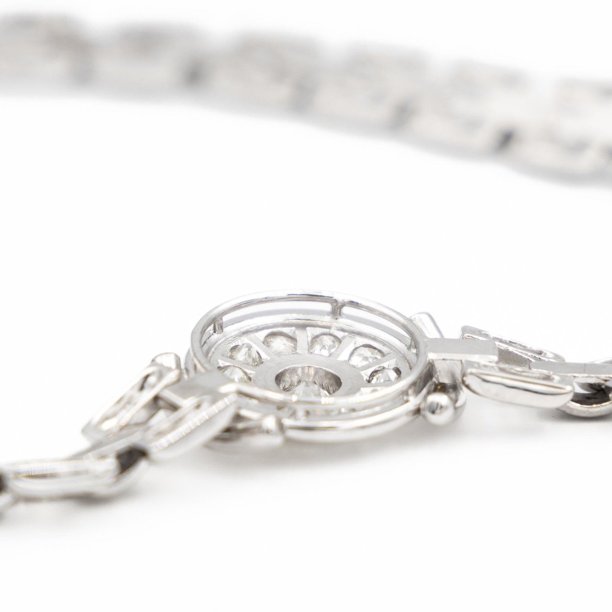 Collier Ras de cou maille or blanc et diamants - Castafiore
