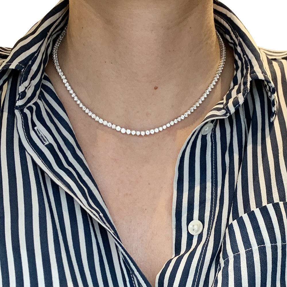 Collier rivière diamants en or blanc - Castafiore