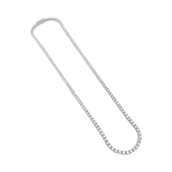 Collier rivière or blanc, diamants. - Castafiore