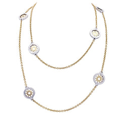 Collier Sautoir BULAGRI "Tondo Sun" en or jaune et acier - Castafiore