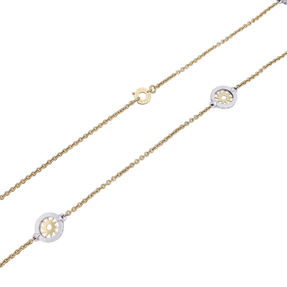 Collier Sautoir BULAGRI "Tondo Sun" en or jaune et acier - Castafiore
