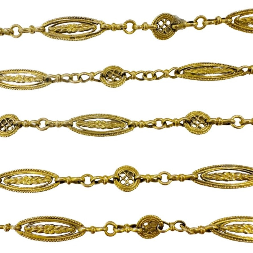 Collier Sautoir en or jaune filigrané - Castafiore