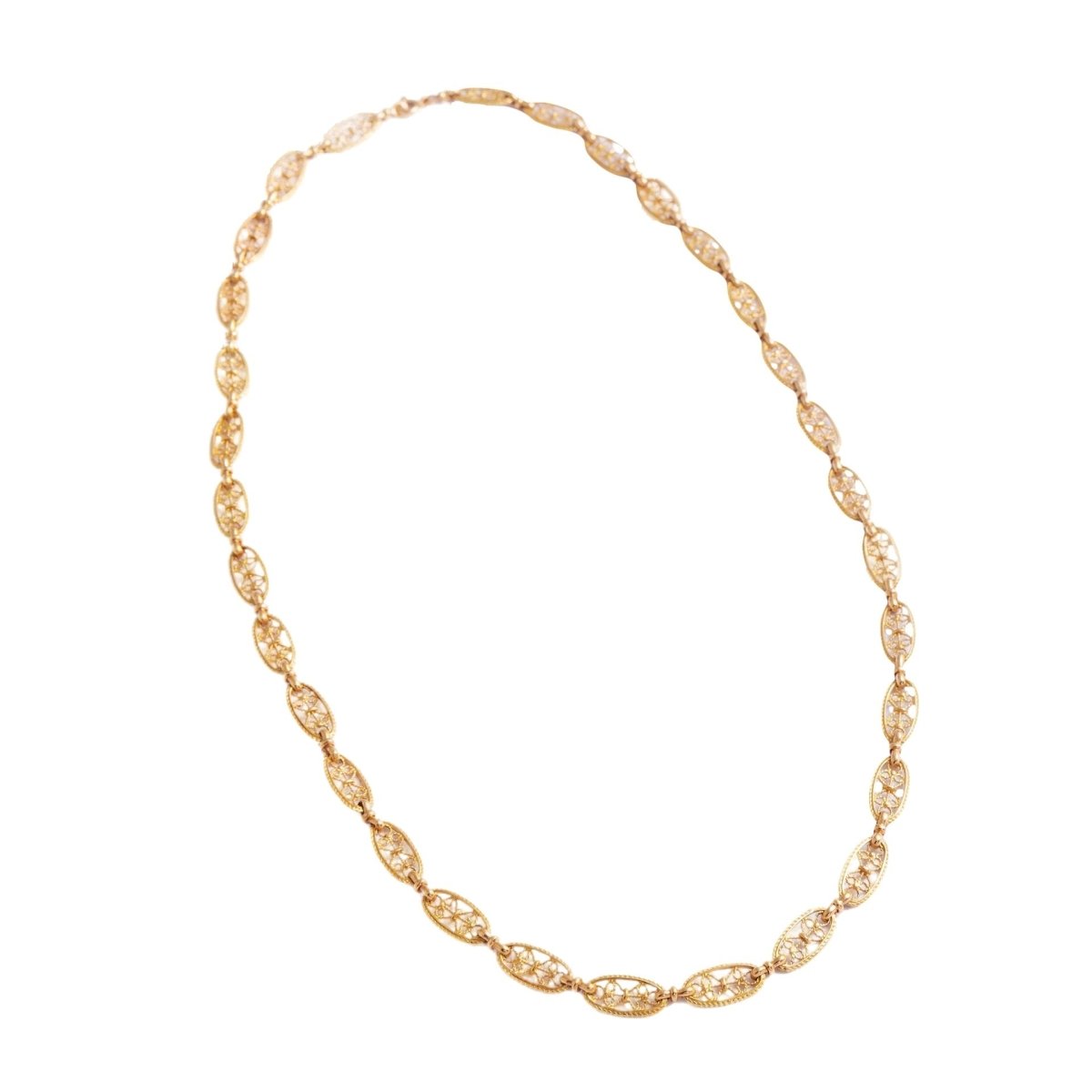 Collier Sautoir filigrané en or jaune - Castafiore