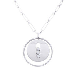 Collier Sautoir MESSIKA "Move Lucky" en or blanc et diamants - Castafiore