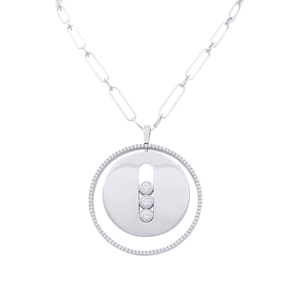 Collier Sautoir MESSIKA "Move Lucky" en or blanc et diamants - Castafiore