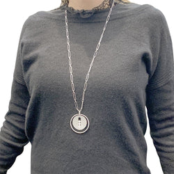 Collier Sautoir MESSIKA "Move Lucky" en or blanc et diamants - Castafiore