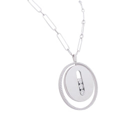 Collier Sautoir MESSIKA "Move Lucky" en or blanc et diamants - Castafiore