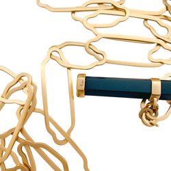 Collier Sautoir POMELLATO "Victoria" en or rose et jais - Castafiore