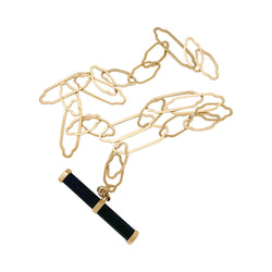 Collier Sautoir POMELLATO "Victoria" en or rose et jais - Castafiore