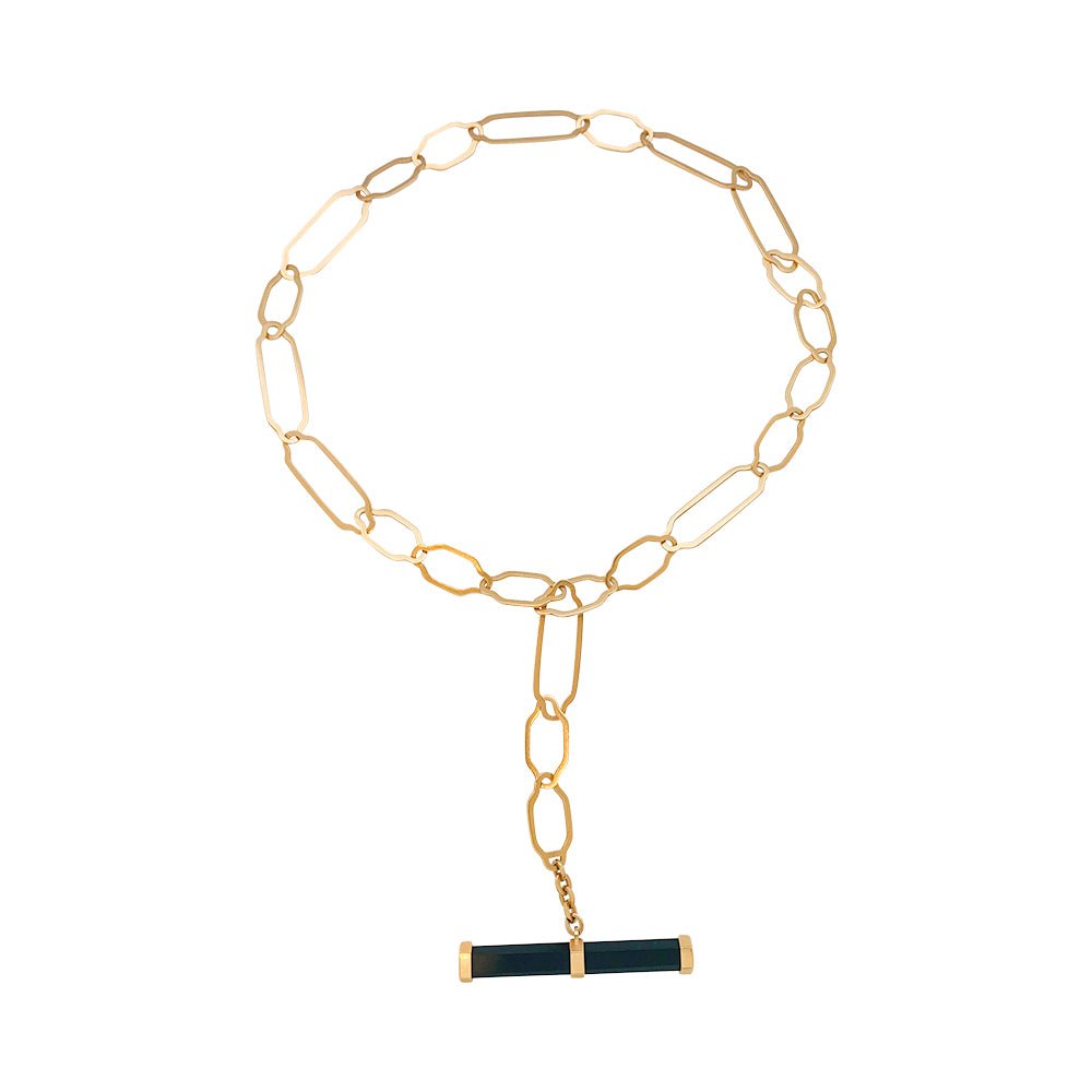 Collier Sautoir POMELLATO "Victoria" en or rose et jais - Castafiore