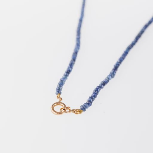 Collier Sautoir rang de billes de saphirs - Castafiore