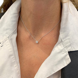 Collier solitaire diamant - Castafiore