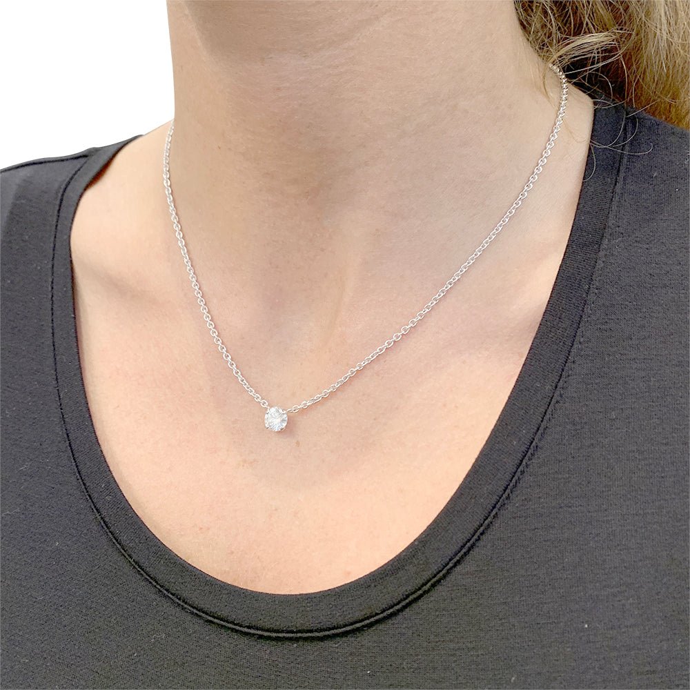 Collier solitaire diamant - Castafiore