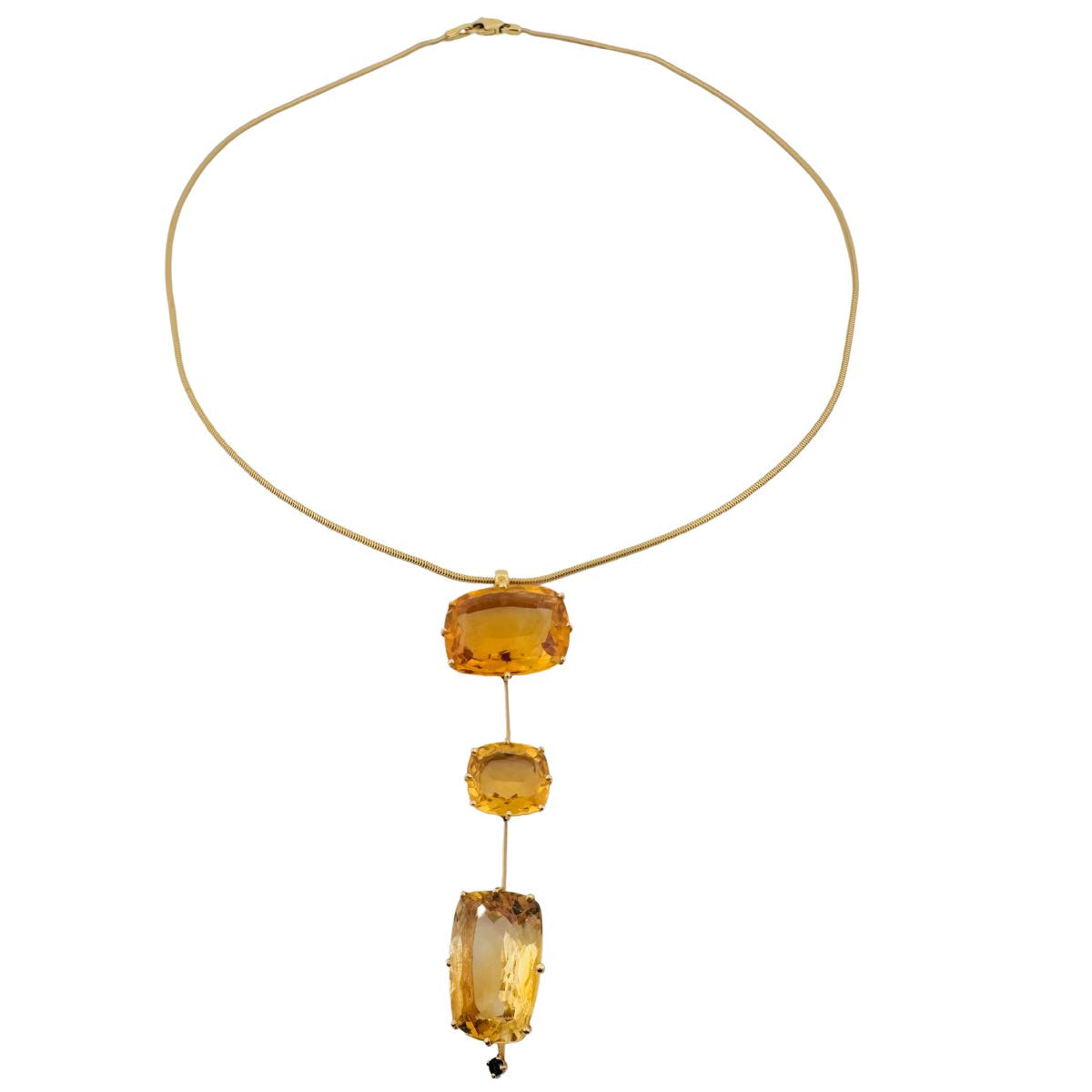 STERN necklace in yellow gold and citrines