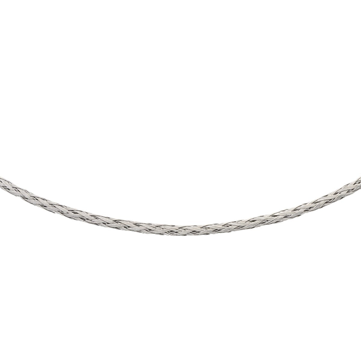 Collier Tressé Or blanc - Castafiore